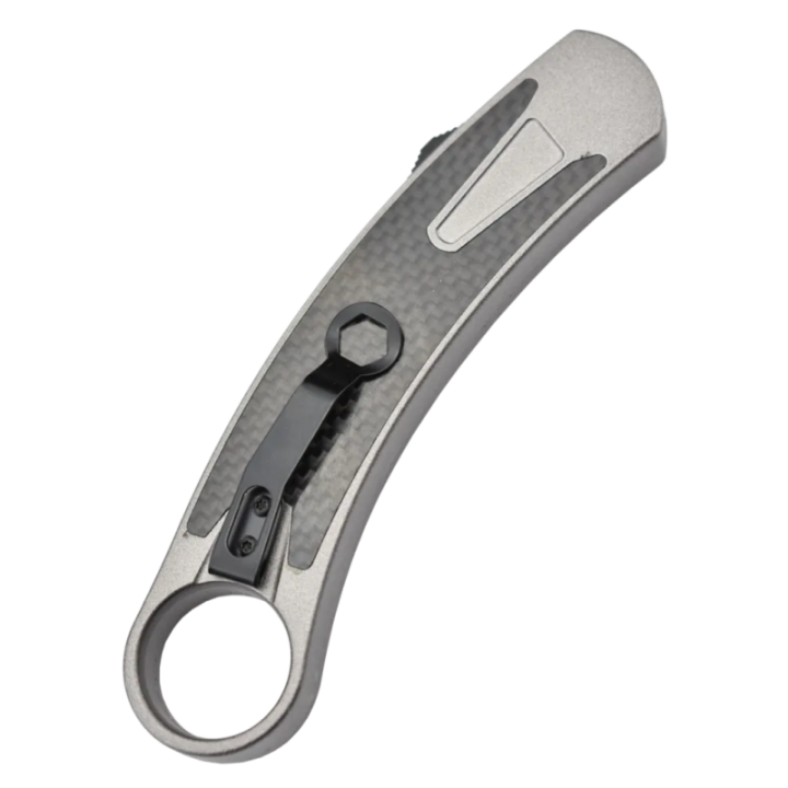 Max Knives MKO12S2 — Karambit automatique OTF gris, lame de 80 mm — vue 3