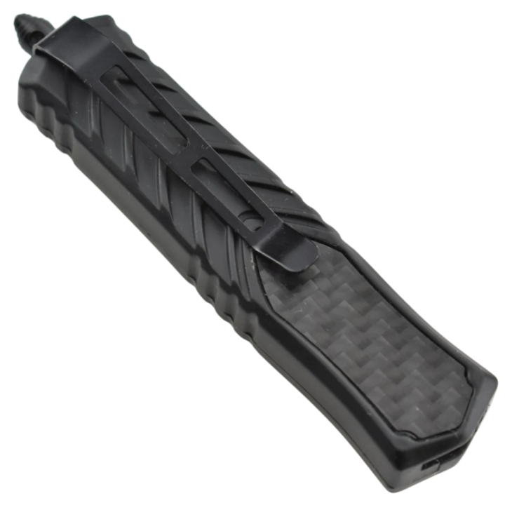 Max Knives MKO17 — Couteau automatique OTF, lame double tranchant semi-dentelée — vue 3