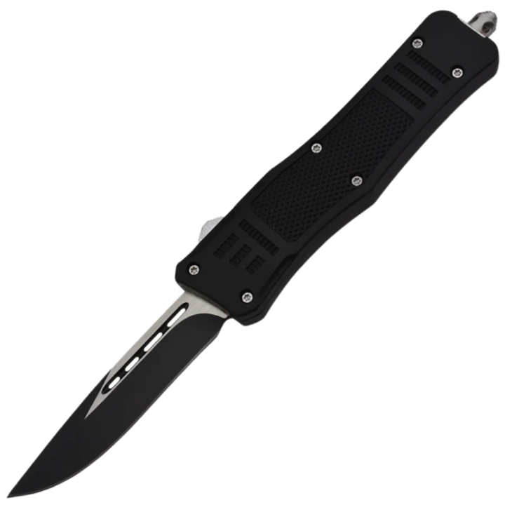 Max Knives MKO2 — Large Automatic Knife, 440C Drop-Point Blade, Glass Breaker