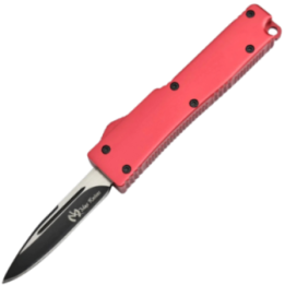Max Knives MKO30R — Couteau automatique OTF compact, aluminium anodisé rouge