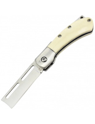 Couteau avec Manche en Os, Lame en Acier 440C, Fermeture Liner-Lock