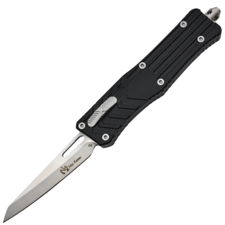 Max Knives MKO48T — Couteau automatique, lame D2 wharncliffe 70 mm