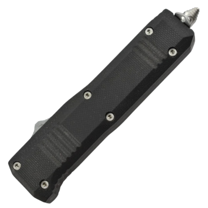 Max Knives MKO4G10NT — Black G10 limited edition automatic, D2 tanto — view 2