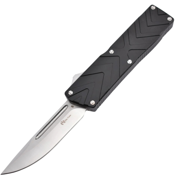 Max Knives MKO6 — Double action automatic, 84 mm D2 drop point blade