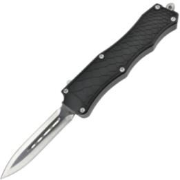 Max Knives MKO7DT — Double action automatic, 80 mm D2 double-edge blade