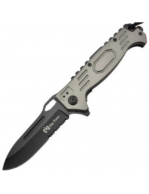 Couteau Pliant 3Cr13 Noir - Manche Aluminium - 215mm