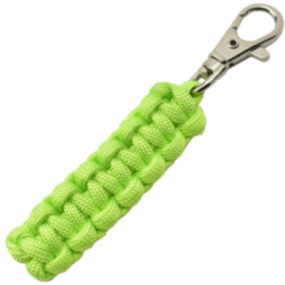 Max Knives MKPCVC — Light green paracord keyring, 10 mm carabiner