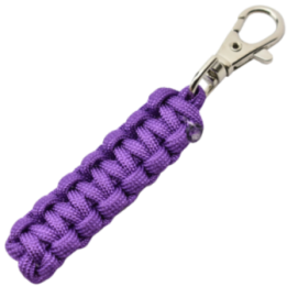 Max Knives MKPCVIC — Purple braided paracord keyring, 65 mm, 11 g