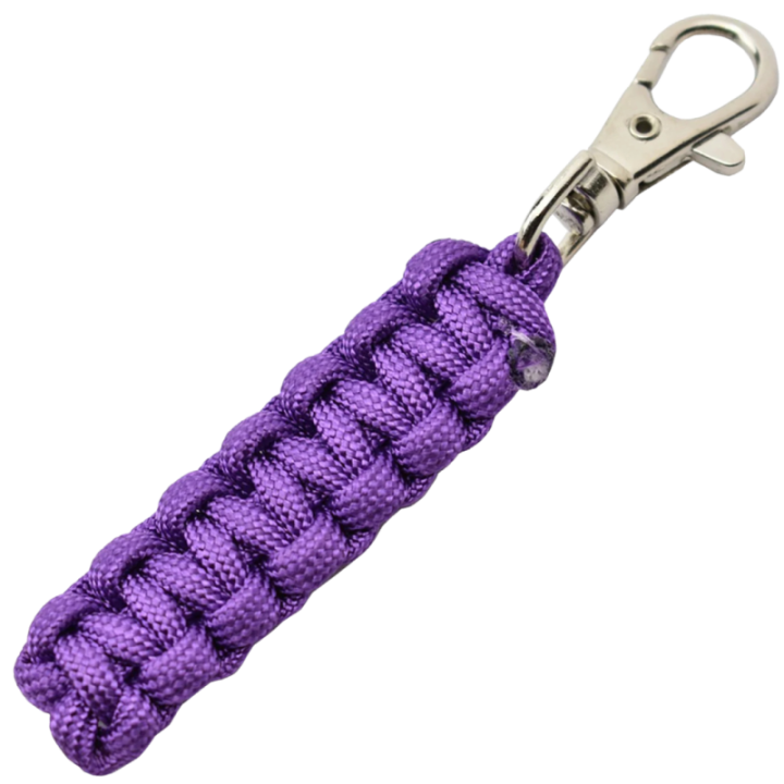 Max Knives MKPCVIC — Purple braided paracord keyring, 65 mm, 11 g