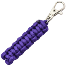 Max Knives MKPCVIF — Purple paracord keyring and 10 mm carabiner